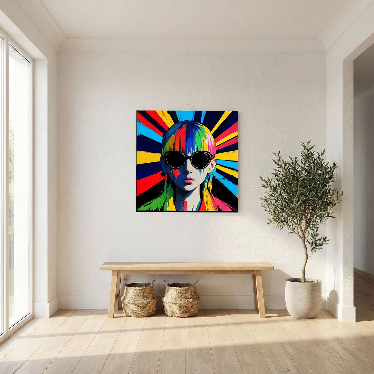 Signal — Neon Pop Art Canvas Print | Aleksa Soul Art