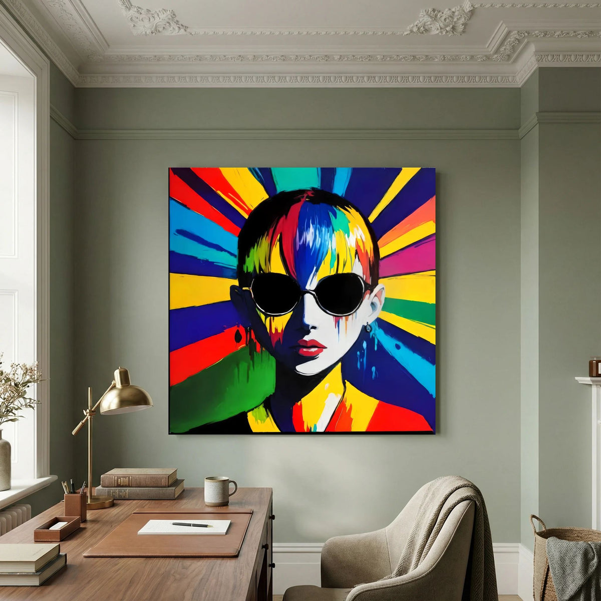 Radiance — Neon Pop Art Canvas Print | Aleksa Soul Art