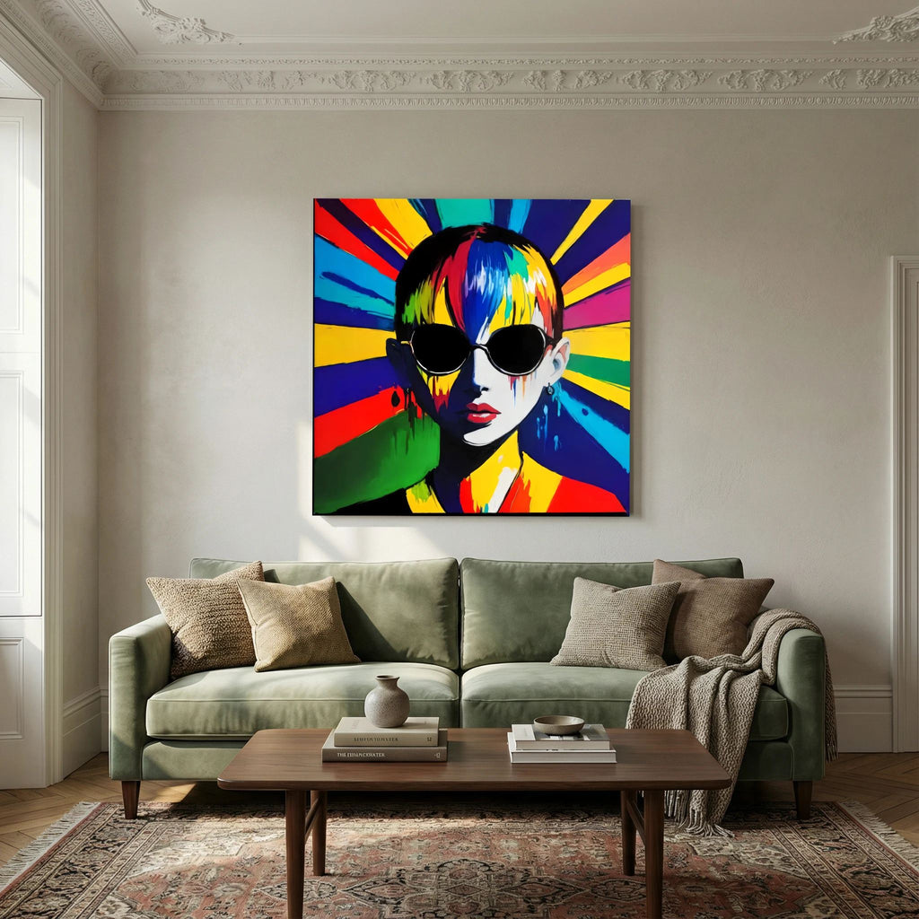 Radiance — Neon Pop Art Canvas Print | Aleksa Soul Art