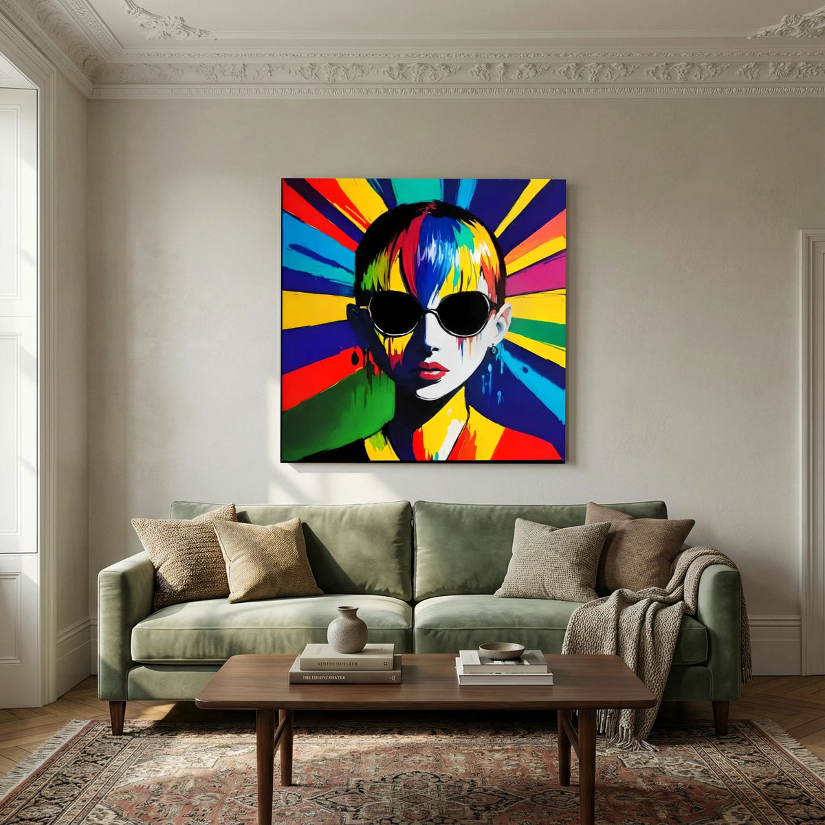 Radiance — Neon Pop Art Canvas Print | Aleksa Soul Art