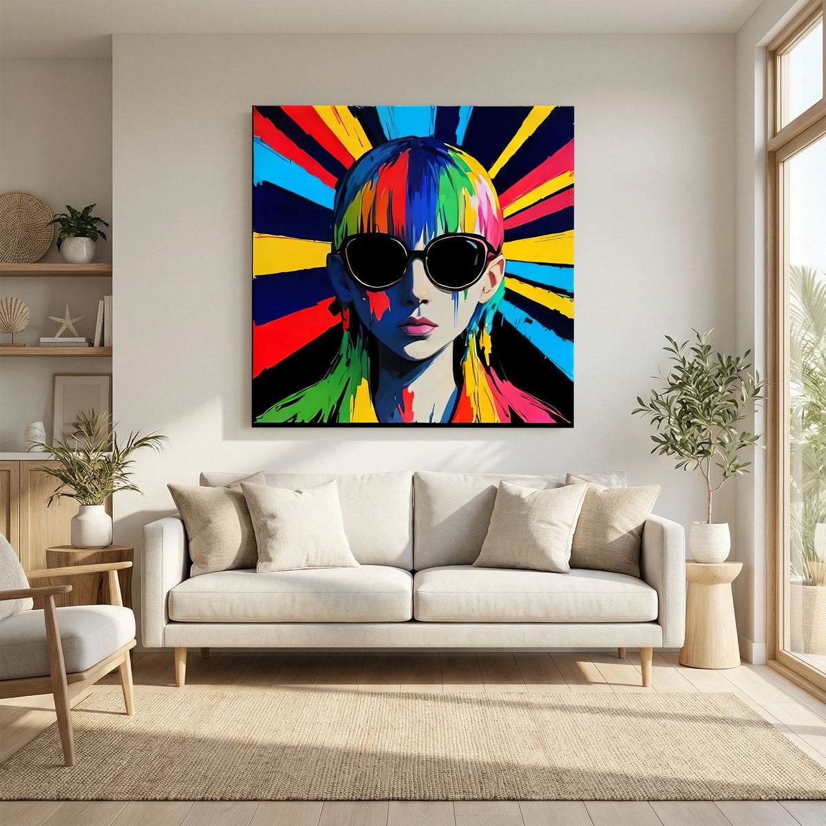 Signal — Neon Pop Art Canvas Print | Aleksa Soul Art