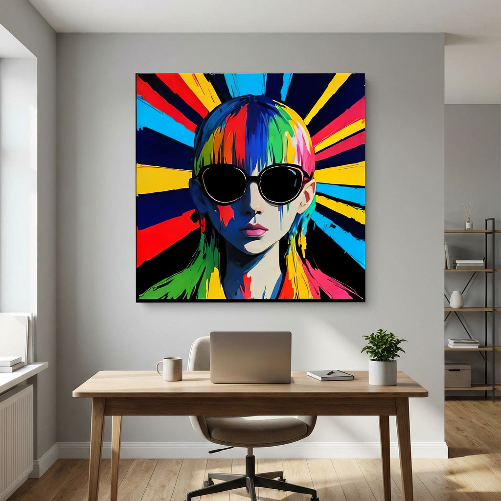Signal — Neon Pop Art Canvas Print | Aleksa Soul Art