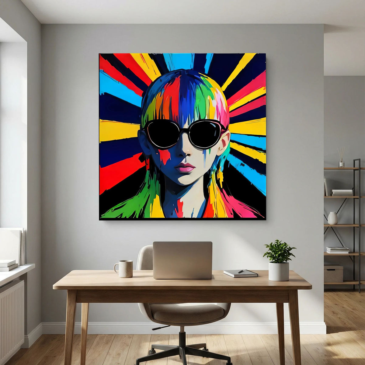 Signal — Neon Pop Art Canvas Print | Aleksa Soul Art