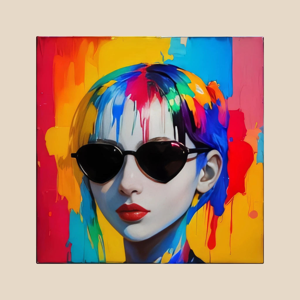 Color Authority – Fashion Portrait , Pop Art Woman , Canvas 