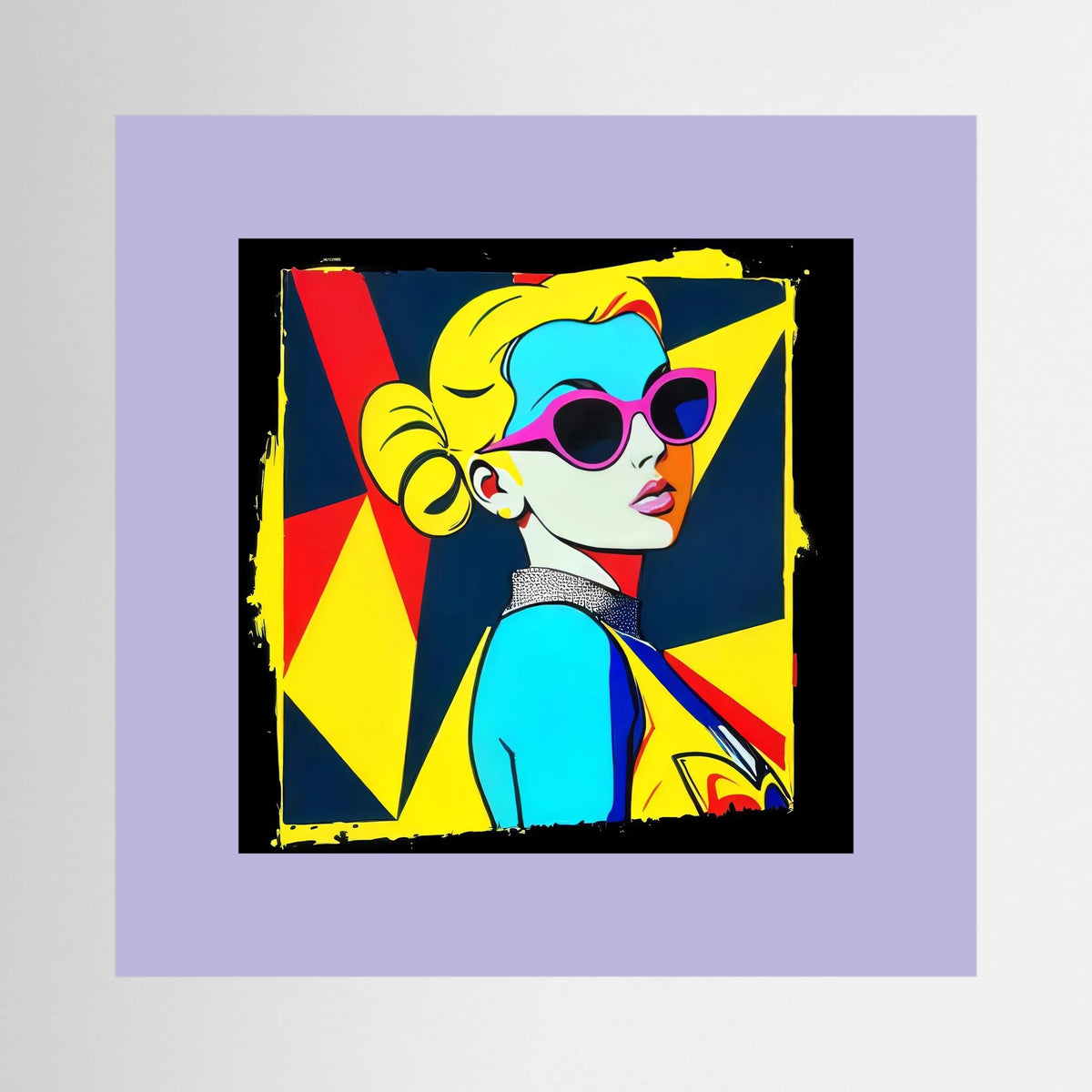 Pink cat-eye sunglasses Fine Art Paper 