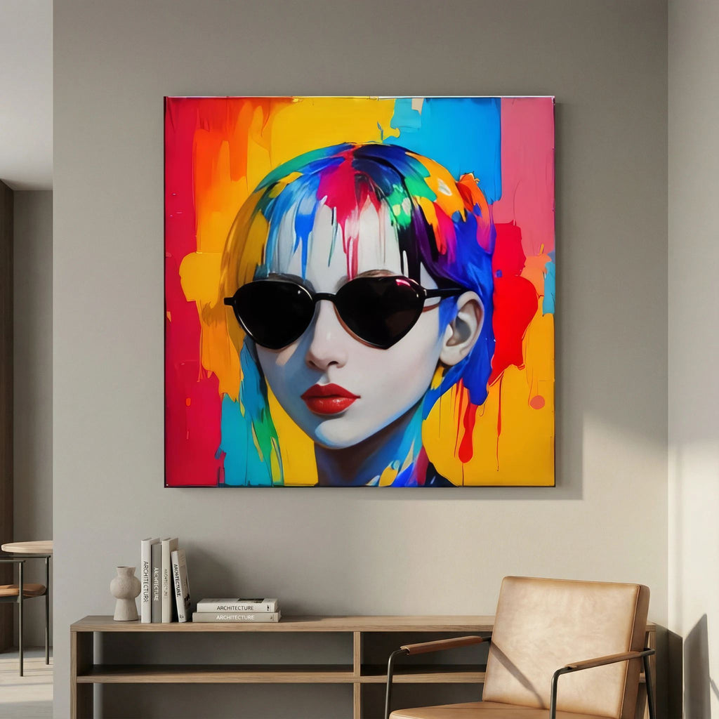Color Authority – Fashion Portrait , Pop Art Woman , Canvas 