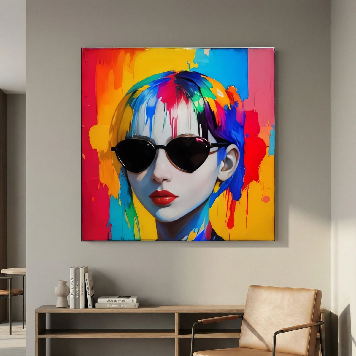 Color Authority – Fashion Portrait , Pop Art Woman , Canvas 