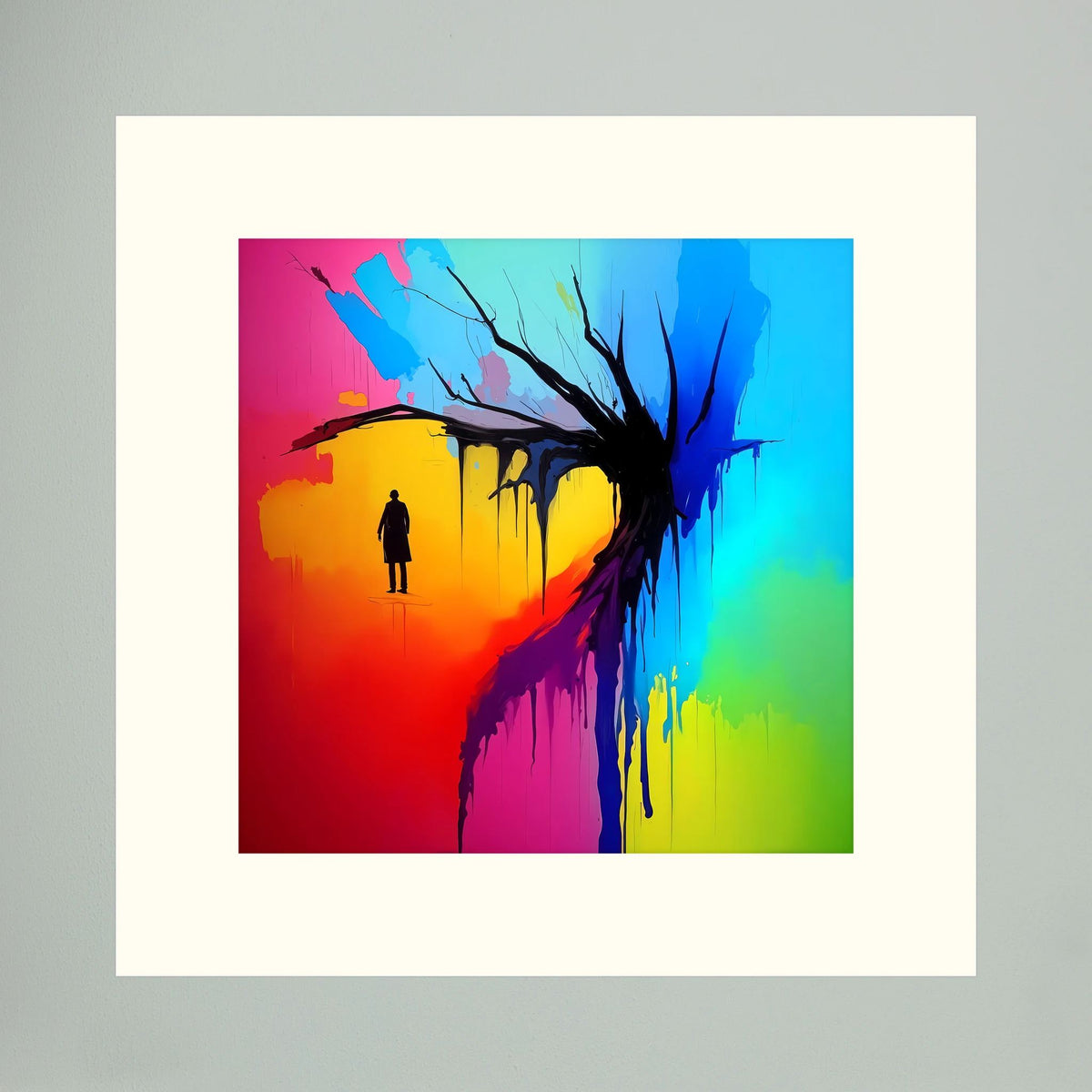 Witness — Neon Pop Art Landscape Fine Art Print | Aleksa Soul Art