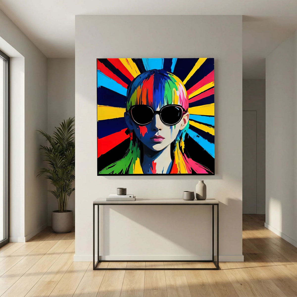 Signal — Neon Pop Art Canvas Print | Aleksa Soul Art