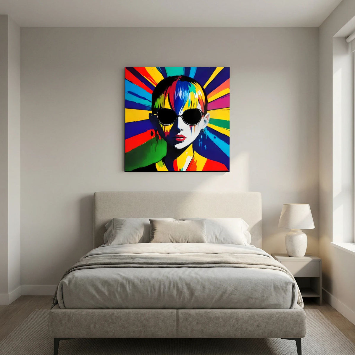 Radiance — Neon Pop Art Canvas Print | Aleksa Soul Art