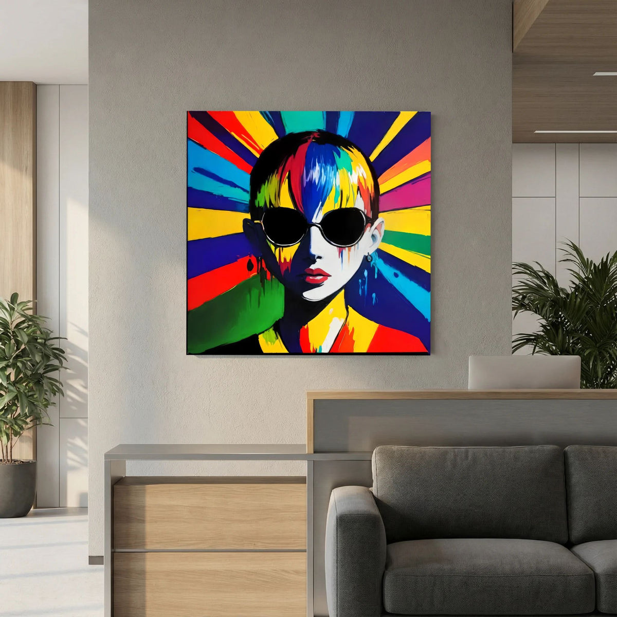 Radiance — Neon Pop Art Canvas Print | Aleksa Soul Art