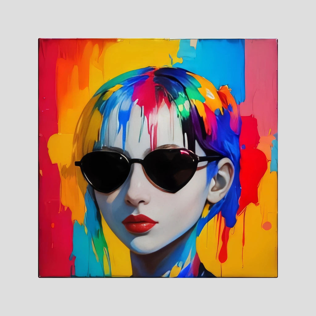Color Authority – Fashion Portrait , Pop Art Woman , Canvas 
