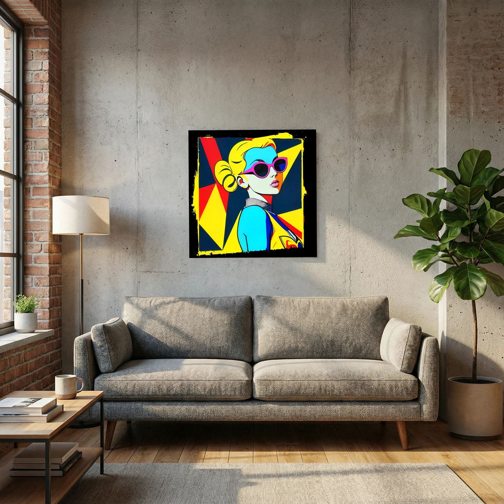 Pink cat-eye sunglasses canvas