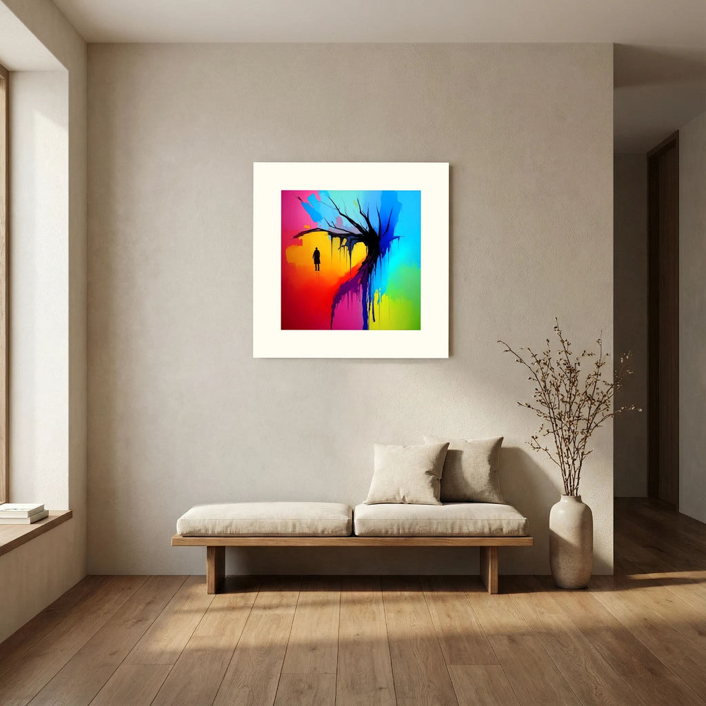 Witness — Neon Pop Art Landscape Fine Art Print | Aleksa Soul Art