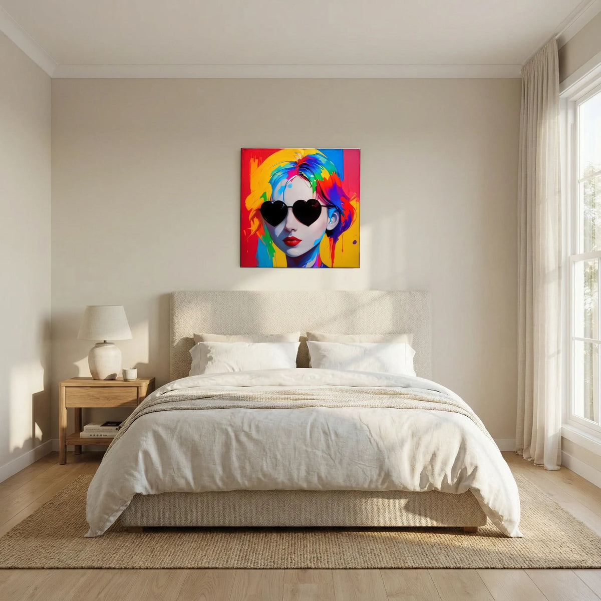 Neon Authority - Pop Art Fashion Portrait, Colorful Woman Art,canvas