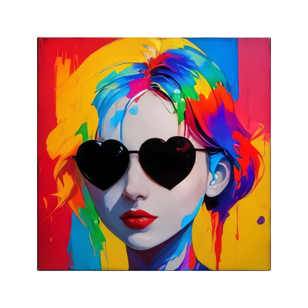 Neon Authority - Pop Art Fashion Portrait, Colorful Woman Art,canvas