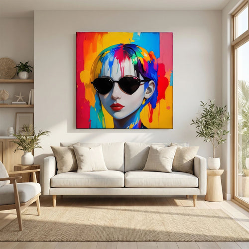 Color Authority – Fashion Portrait , Pop Art Woman , Canvas 