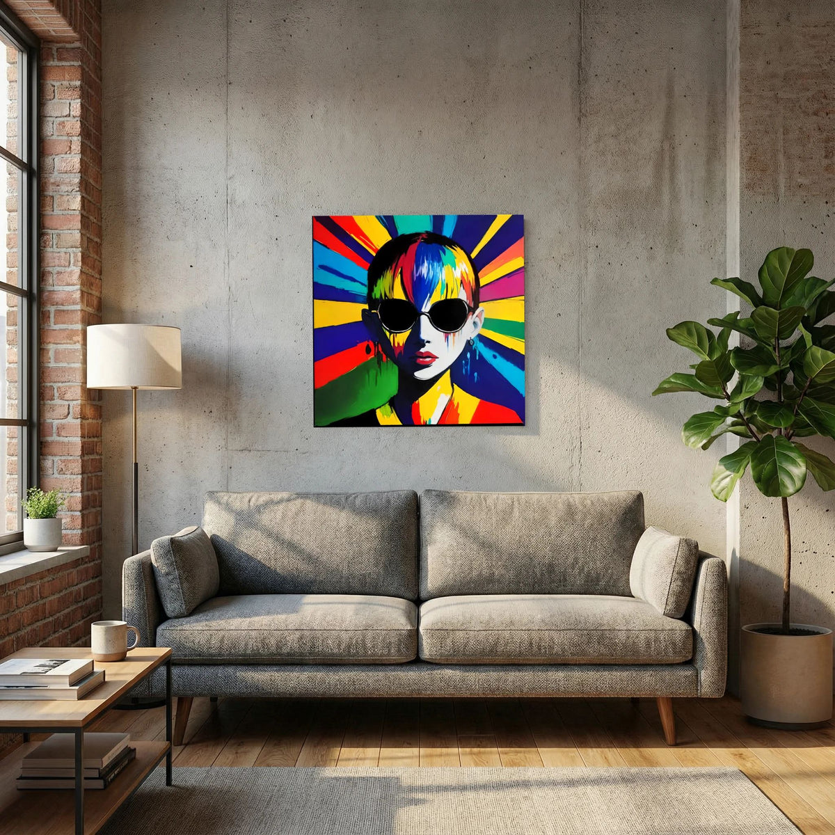 Radiance — Neon Pop Art Canvas Print | Aleksa Soul Art