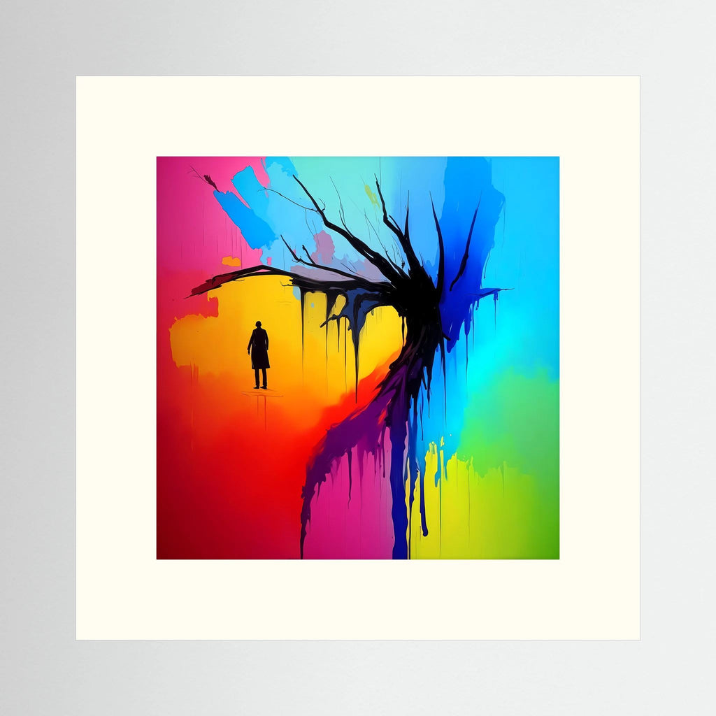 Witness — Neon Pop Art Landscape Fine Art Print | Aleksa Soul Art