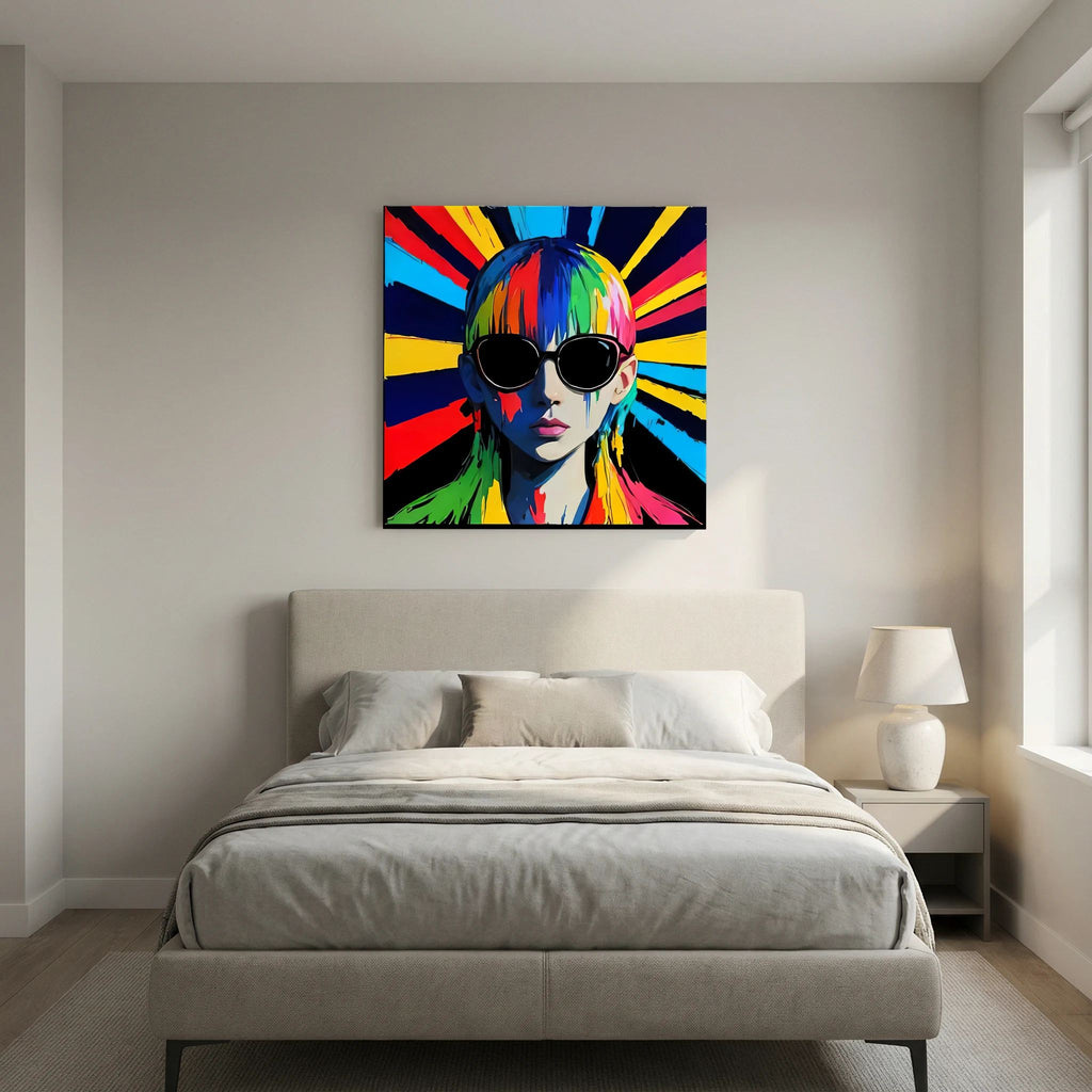 Signal — Neon Pop Art Canvas Print | Aleksa Soul Art