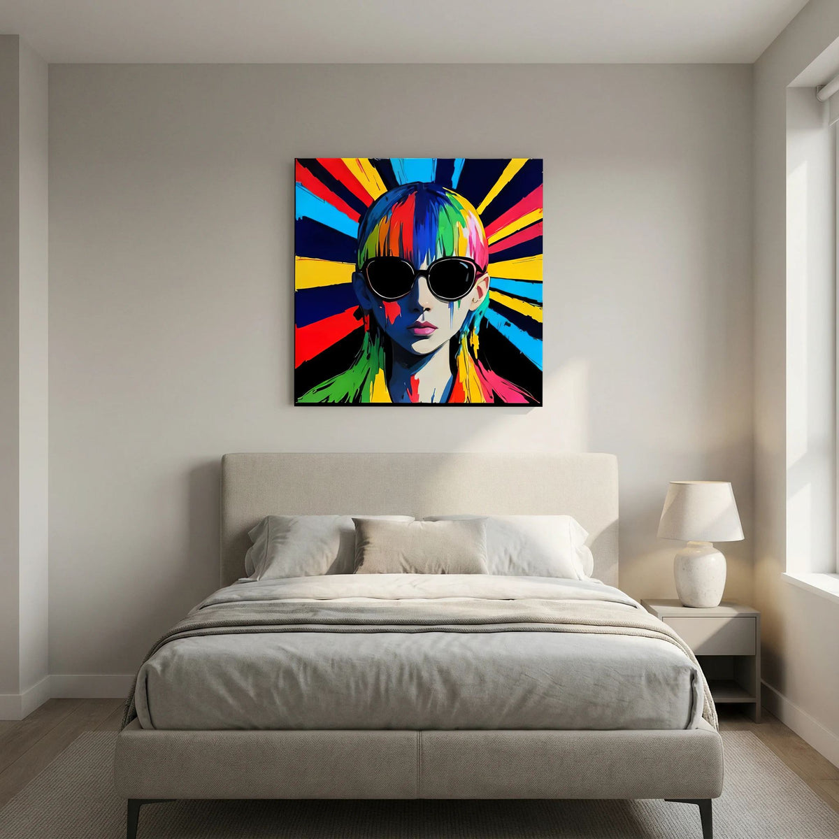 Signal — Neon Pop Art Canvas Print | Aleksa Soul Art