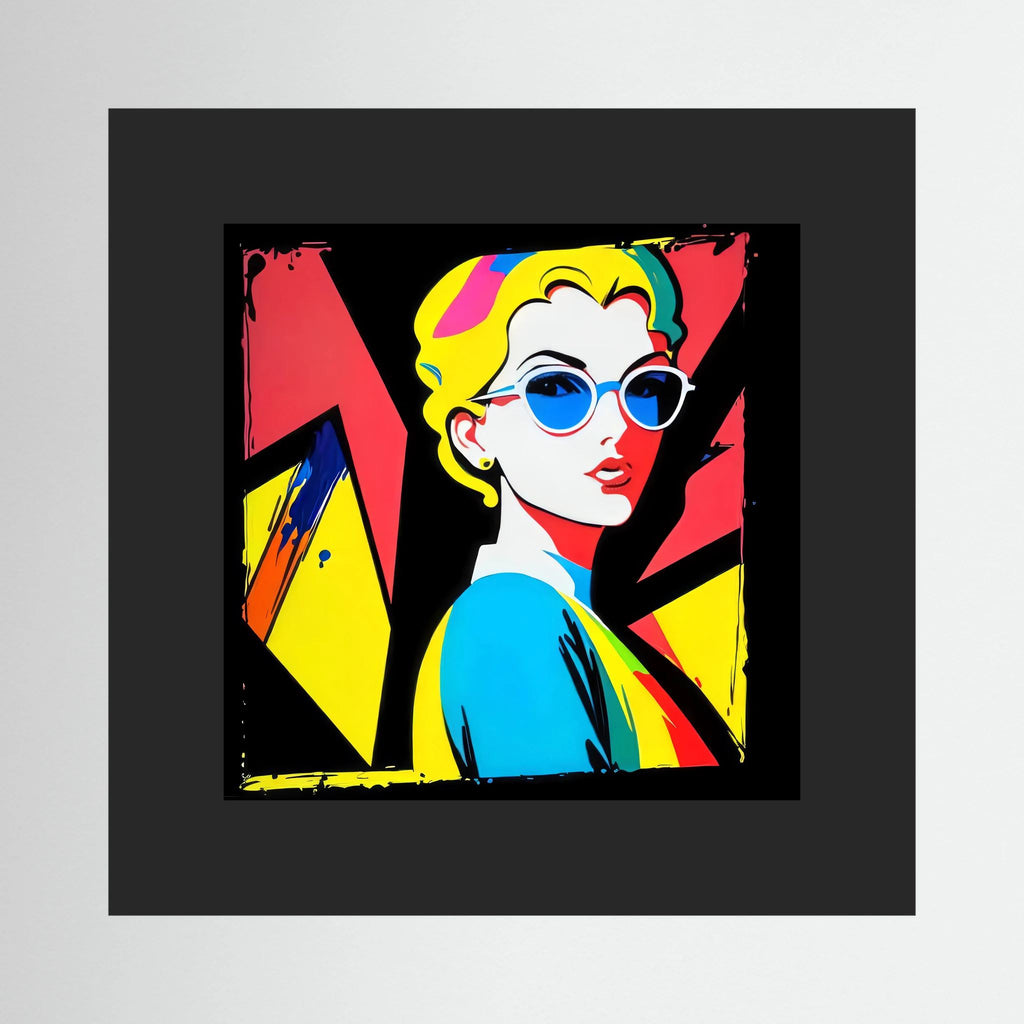 Round white sunglasses Fine Art Paper 