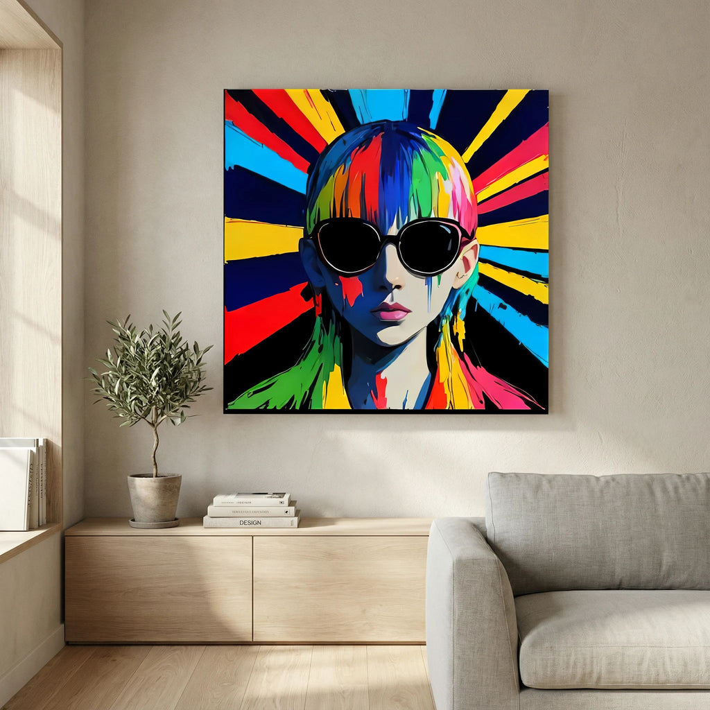 Signal — Neon Pop Art Canvas Print | Aleksa Soul Art