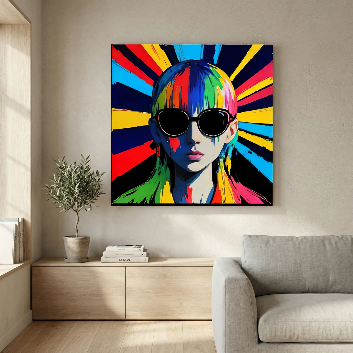 Signal — Neon Pop Art Canvas Print | Aleksa Soul Art
