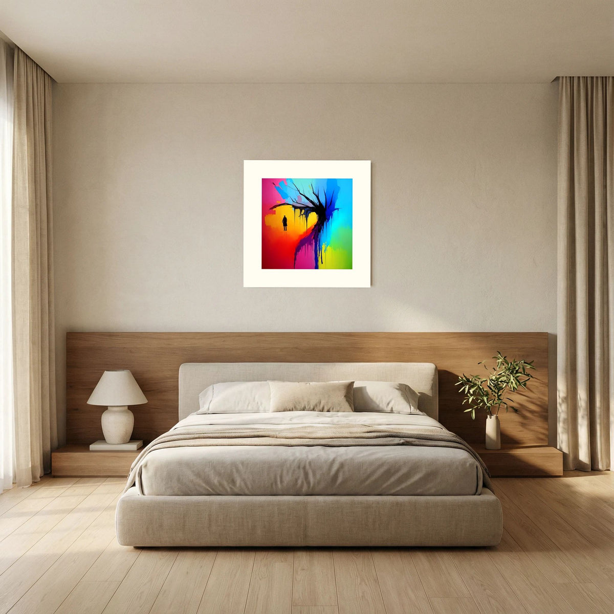 Witness — Neon Pop Art Landscape Fine Art Print | Aleksa Soul Art