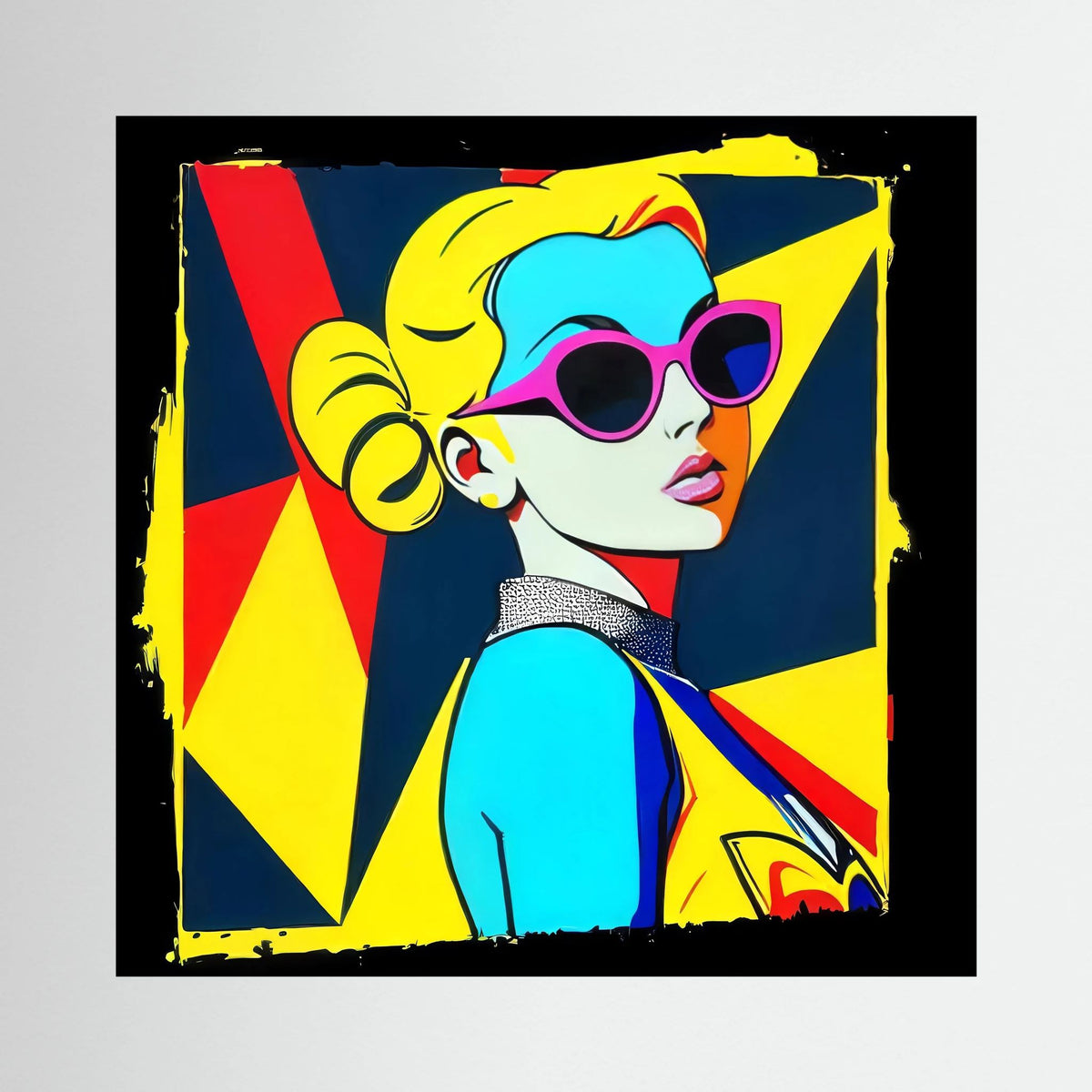 Pink cat-eye sunglasses canvas