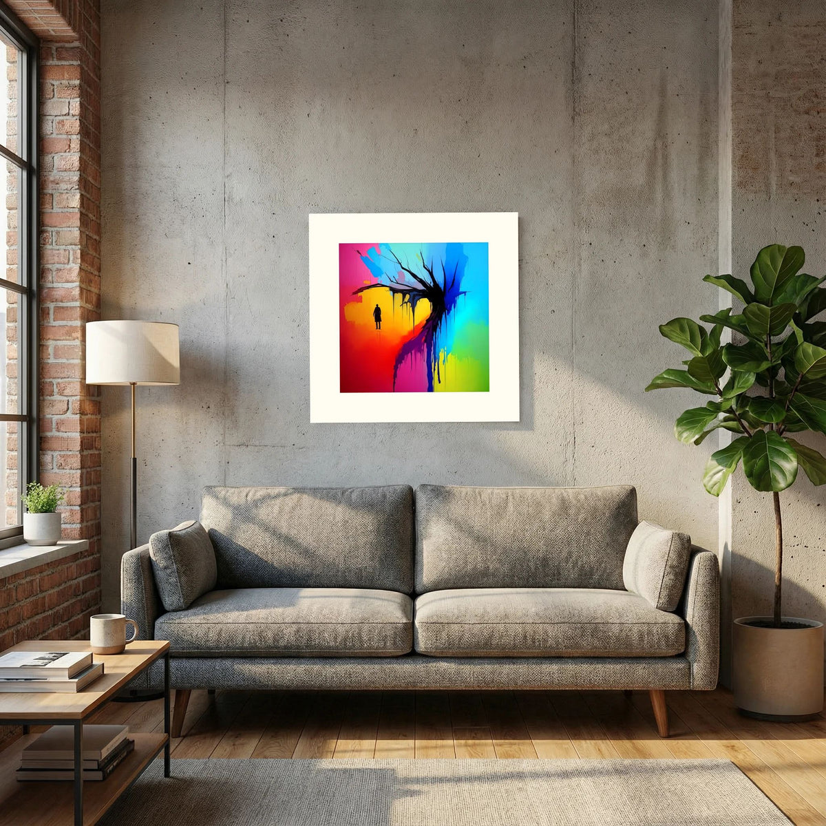 Witness — Neon Pop Art Landscape Fine Art Print | Aleksa Soul Art