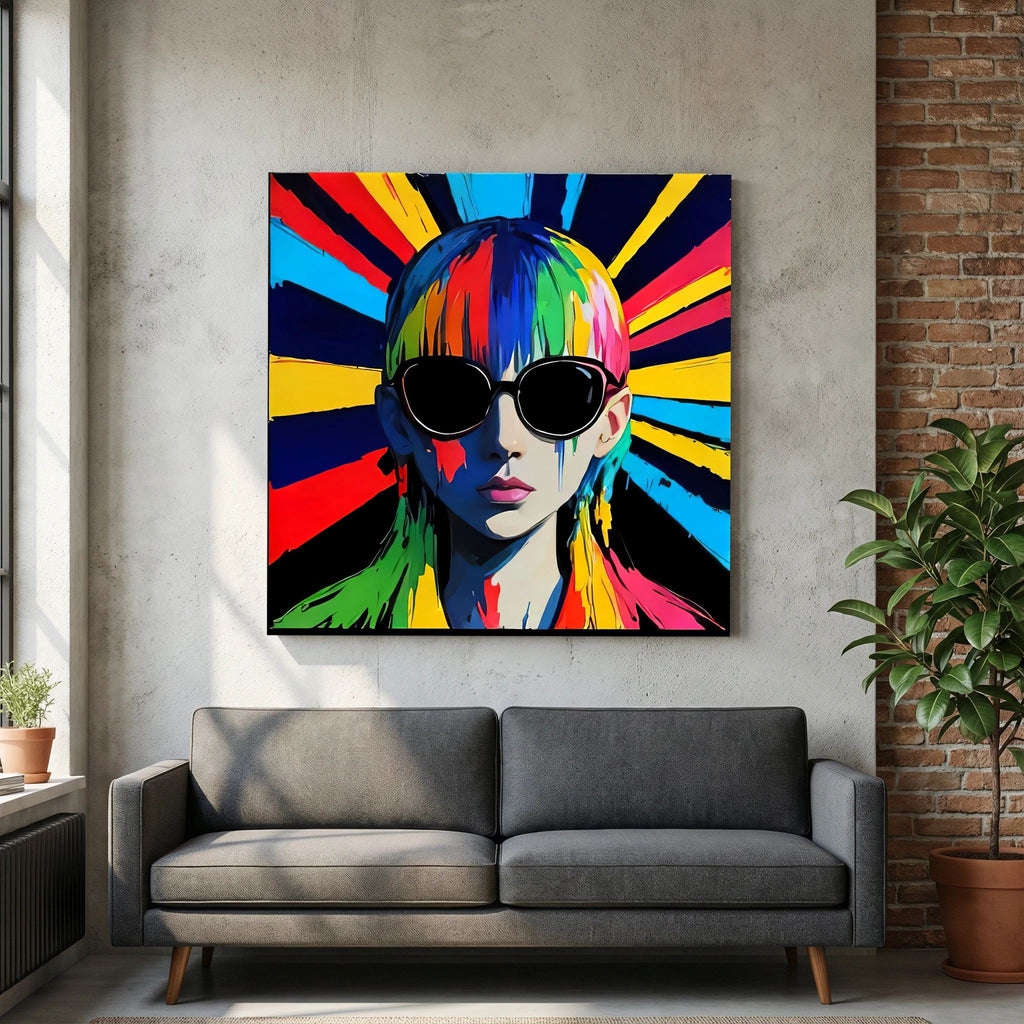 Signal — Neon Pop Art Canvas Print | Aleksa Soul Art