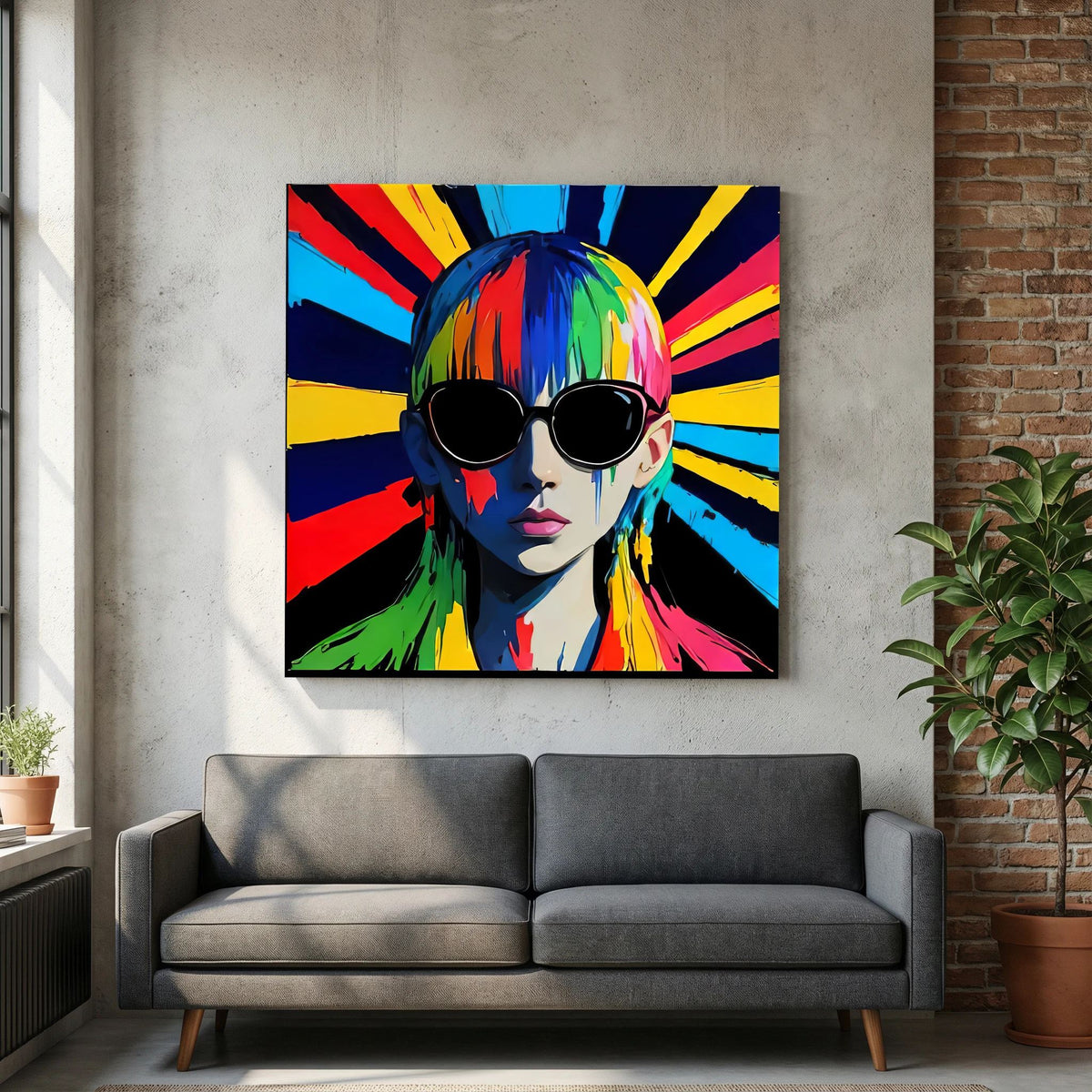 Signal — Neon Pop Art Canvas Print | Aleksa Soul Art