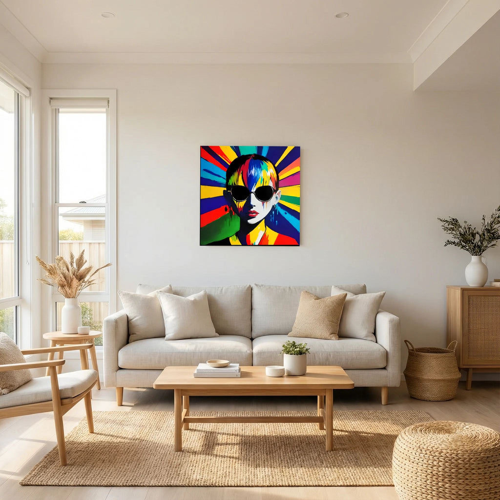 Radiance — Neon Pop Art Canvas Print | Aleksa Soul Art