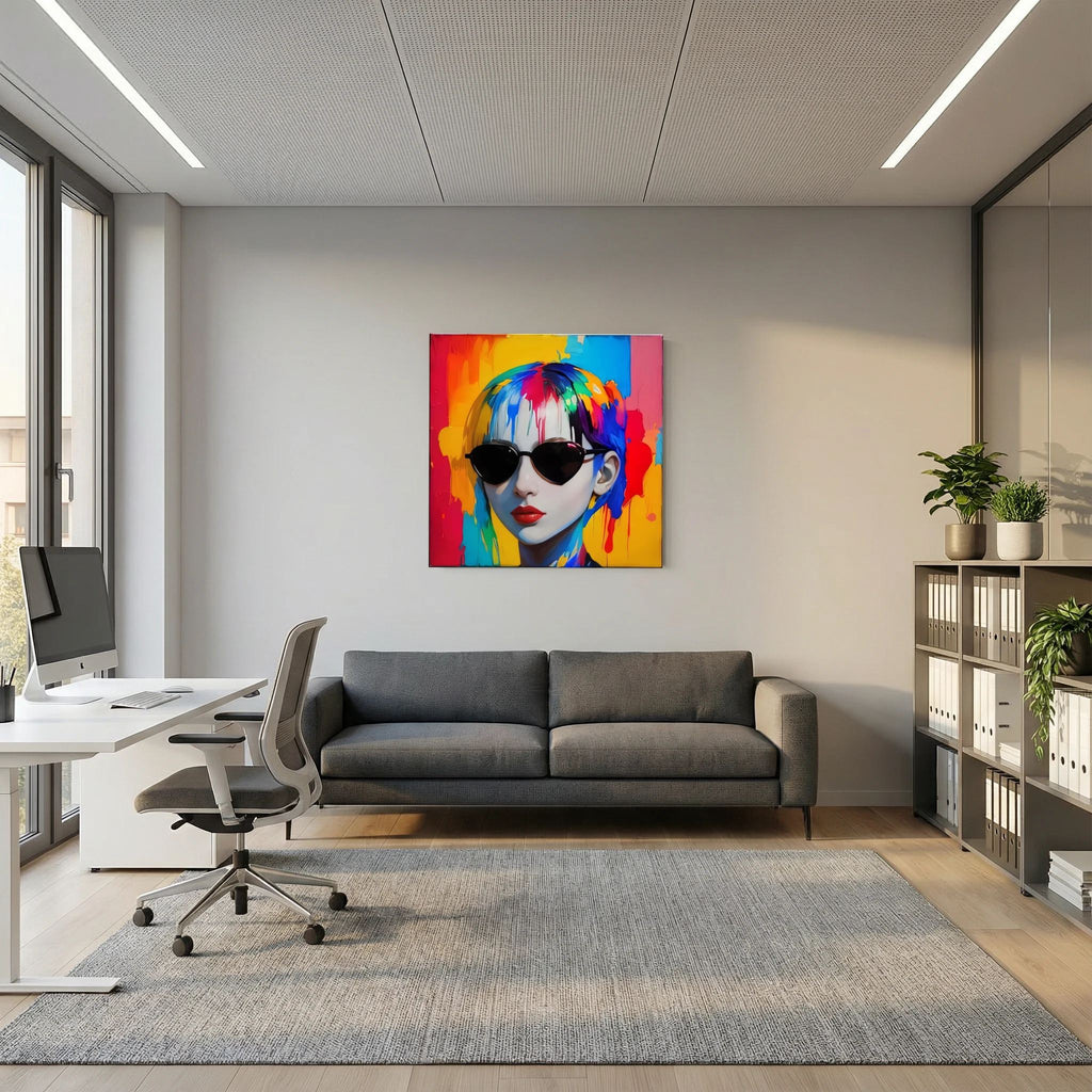 Color Authority – Fashion Portrait , Pop Art Woman , Canvas 