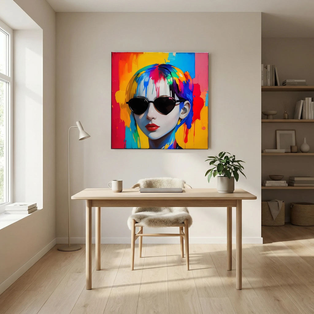 Color Authority – Fashion Portrait , Pop Art Woman , Canvas 