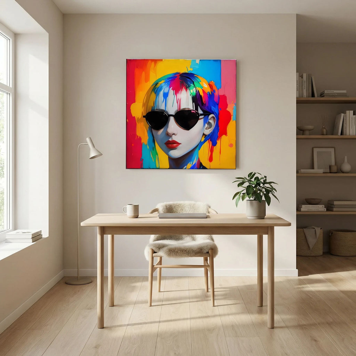 Color Authority – Fashion Portrait , Pop Art Woman , Canvas 